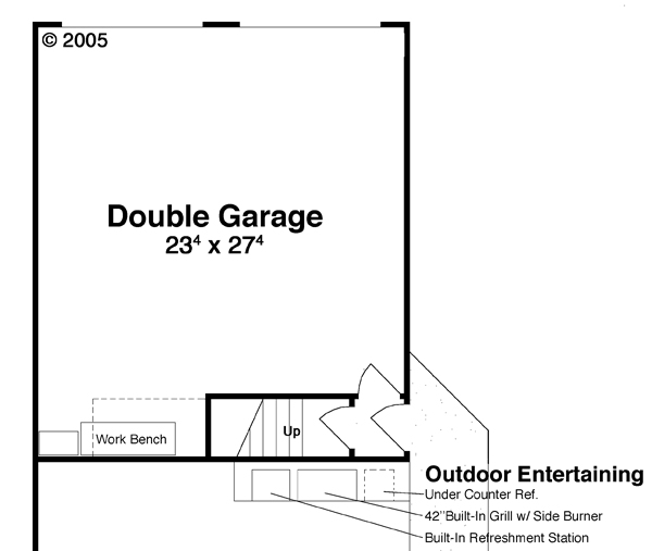 Garage w/ Apt. Above image of Hemingway House Plan